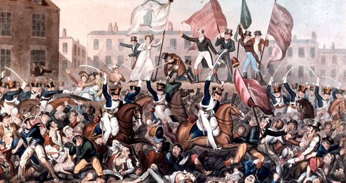 Soldiers Massacre Peaceful Protesters at Peterloo
